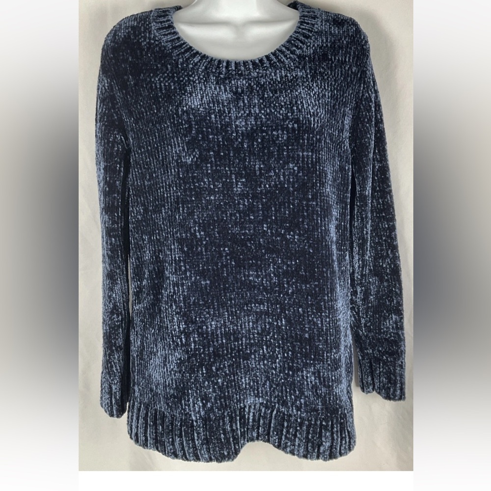 ORVIS Women's Size‎ M Dark Blue Soft Chenille Ribbed Sweater